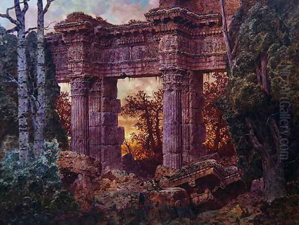 Roman Ruin at Twilight - view 1