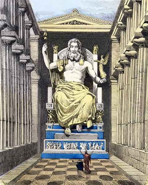 Statue of Olympian Zeus by Pheidias - view 1