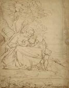The Madonna And Child With St John by Antonio Allegri da Correggio