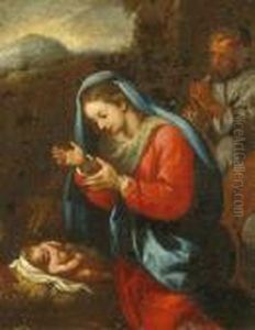 Jezus Szuletese by Antonio Allegri da Correggio