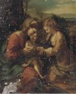 The Mystic Marriage Of Saint Catherine by Antonio Allegri da Correggio