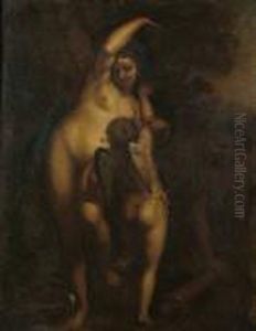 Venus And Pan Disarming Cupid by Antonio Allegri da Correggio