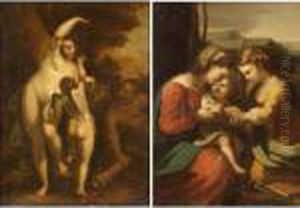 Venus And Pan Disarming Cupid by Antonio Allegri da Correggio