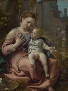 The Madonna Of The Basket by Antonio Allegri da Correggio