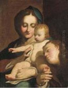 The Madonna And Child With The Infant Saint John The Baptist by Antonio Allegri da Correggio