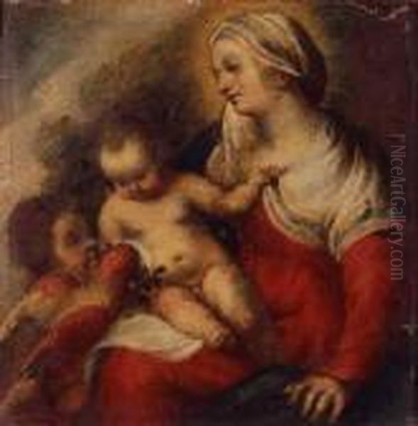 Madonna And Child With Parrot And Infant Saint John The Babtist - view 1