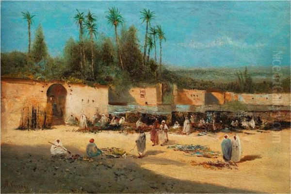 Orientalische Marktszene In Einer Oasenstadt - view 1