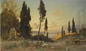 View Across The Bosphorus, Constantinople by Hermann David Solomon Corrodi