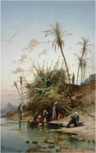 On The Banks Of The Nile by Hermann David Solomon Corrodi
