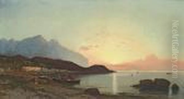 Sunset On A Beach At Capri - view 1