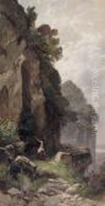 Grande Paesaggio Con Giovane Orante by Hermann David Solomon Corrodi