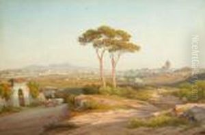 Blick Auf Rom Und Die Umliegende Landschaft