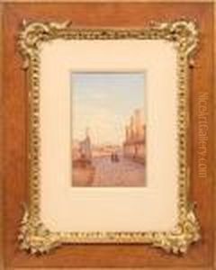 Mediterrane Landschaft Mit Antiken Ruinen by Hermann David Solomon Corrodi