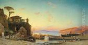 Nel Golfo Di Napoli by Hermann David Solomon Corrodi