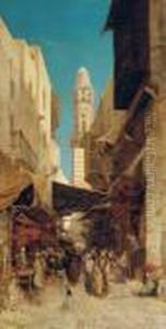 A Market In Cairo by Hermann David Solomon Corrodi