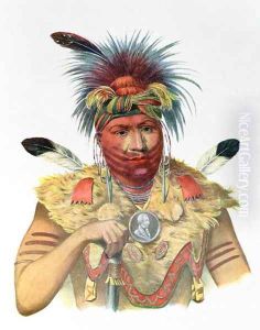 Ne Sou A Quoit a Fox Chief by Charles Bird King