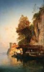 Taverna In Costiera Amalfitana by Hermann David Solomon Corrodi