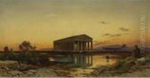Temple Of Neptune At Sunset, Paestum, Italy