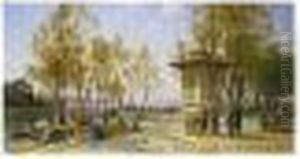 The Fountain Of The Sweet Waters, Constantinople by Hermann David Solomon Corrodi