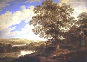 An Extensive Wooded River Landscape