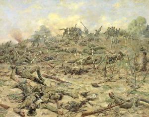 The Russian Infantry Attacking the German Entrenchments
