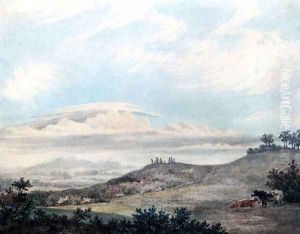 Rural landscape with later cloud studies by Luke Howard 1772-1864 2