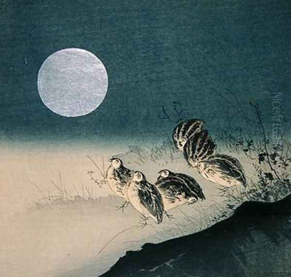 Quails and Full Moon - view 1