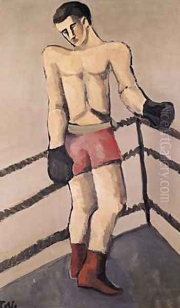 Seated Man with a Raised Hand - view 1