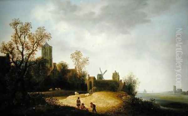 Landscape with Church and Windmill - view 1