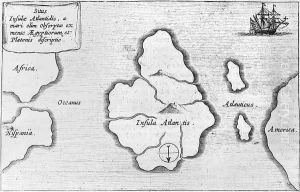 Map of Atlantis by Athanasius Kircher