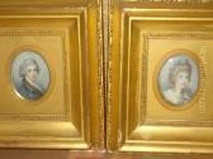A Portrait Miniature Of A Young Lady, Thoughtto Be Princess Charlotte, by Richard Cosway
