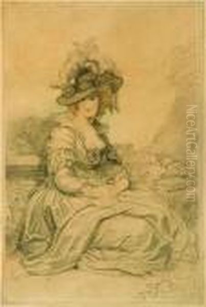 Portrait Of A Woman, Seated By A Tree - view 1