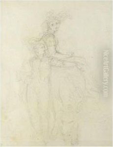 Portrait Of A Gentleman And Lady by Richard Cosway
