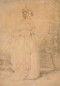 Full-length Study Of An Elegantly Dressed Woman