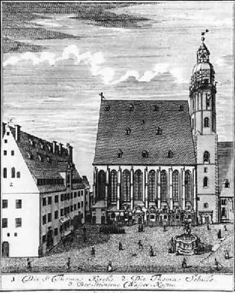 St Thomas Church and School in Leipzig - view 1