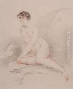 Study Of A Reclining Female Nude by Richard Cosway