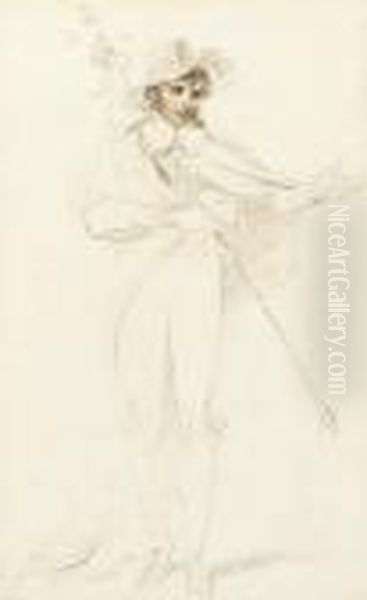 Portrait Of A Gentleman, Full-length, In An Elaborate Costume - view 1