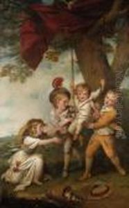 The Boyle Children: Group Portrait Of The Children Of Edmund Boyle,7th Earl Of Cork