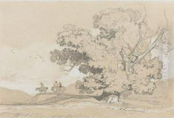 Travellers On A Country Road - view 1