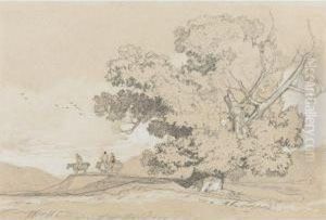 Travellers On A Country Road by John Sell Cotman