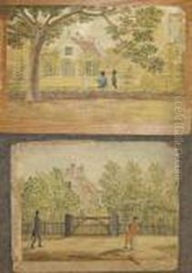 "east And West View Of Spring Cottage Kettlestone 1826