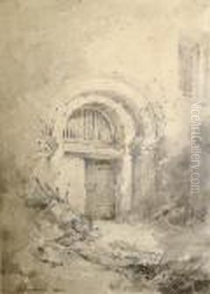 Valle Crucis Abbey, Denbighshire - A Doorway - view 1