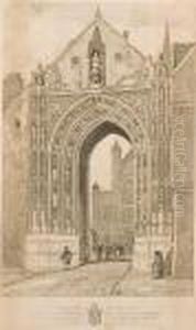A Collection Of Eight Architectural Etchings by John Sell Cotman