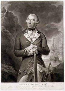 Portrait of Richard Kempenfelt 1718-82 Rear Admiral of the Blue by Tilly Kettle