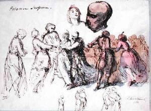 Study for Les Polonaises de Chopin by Antar Teofil Kwiatowski