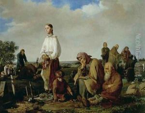 The Wake at the Cemetery by Aleksei Ivanovich Korzukhin