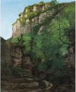 Rochers D'ornans (matin) by Gustave Courbet