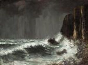 La Falaise by Gustave Courbet