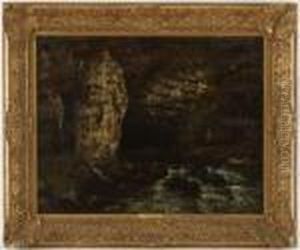 Source Dans Les Rochers by Gustave Courbet