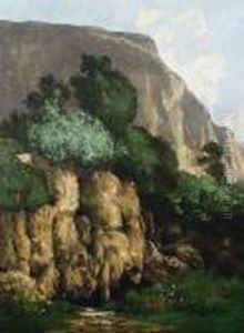 Rocky Landscape by Gustave Courbet